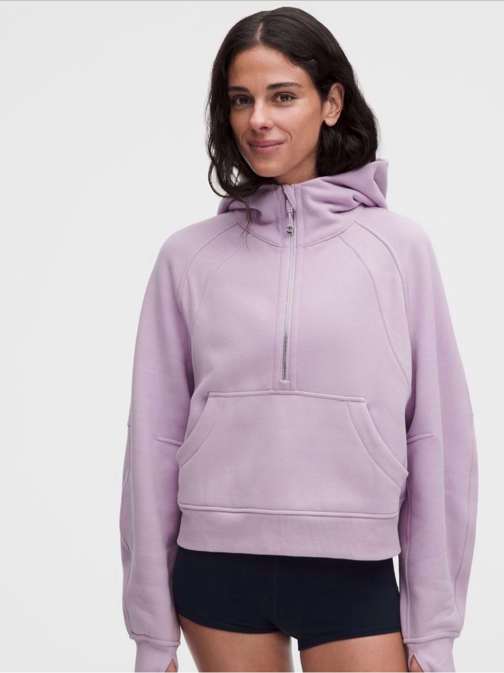 Lululemon Scuba Oversized Half Zip Hoodie in Lilac Play Size M/L